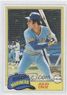 1981 O-Pee-Chee - [Base] - Gray Back #121 - Julio Cruz