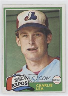 1981 O-Pee-Chee - [Base] - Gray Back #293 - Charlie Lea