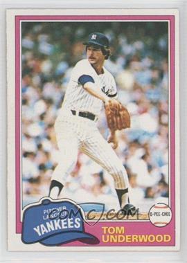 1981 O-Pee-Chee - [Base] - White Back #114 - Tom Underwood