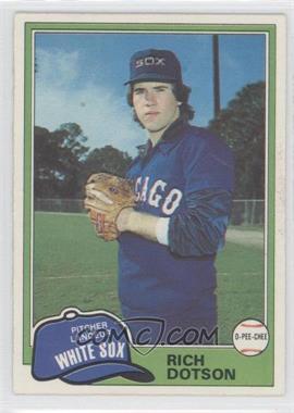 1981 O-Pee-Chee - [Base] - White Back #138 - Richard Dotson