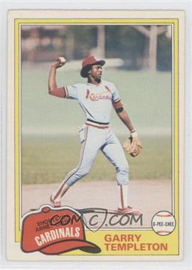 1981 O-Pee-Chee - [Base] - White Back #144 - Garry Templeton