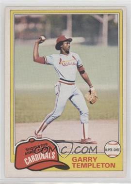 1981 O-Pee-Chee - [Base] - White Back #144 - Garry Templeton