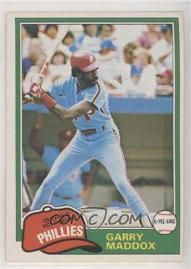 1981 O-Pee-Chee - [Base] - White Back #160 - Garry Maddox