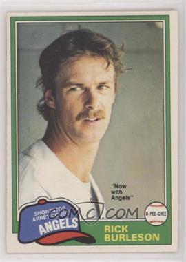 1981 O-Pee-Chee - [Base] - White Back #172 - Rick Burleson