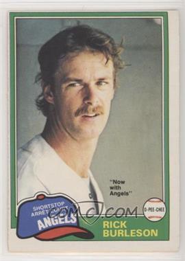 1981 O-Pee-Chee - [Base] - White Back #172 - Rick Burleson