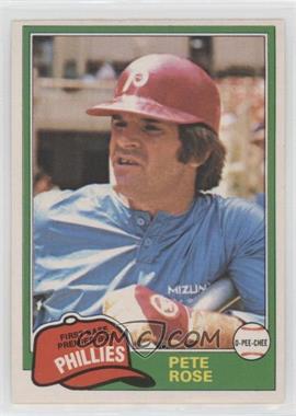 1981 O-Pee-Chee - [Base] - White Back #180 - Pete Rose