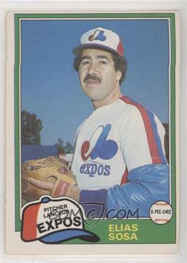 1981 O-Pee-Chee - [Base] - White Back #181 - Elias Sosa