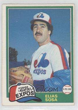 1981 O-Pee-Chee - [Base] - White Back #181 - Elias Sosa