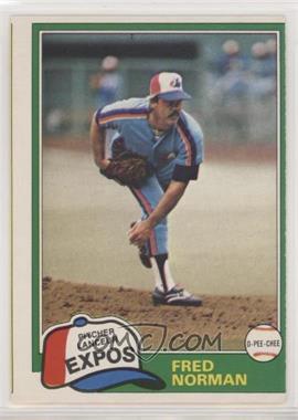 1981 O-Pee-Chee - [Base] - White Back #183 - Fred Norman