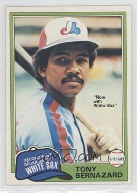 1981 O-Pee-Chee - [Base] - White Back #194 - Tony Bernazard