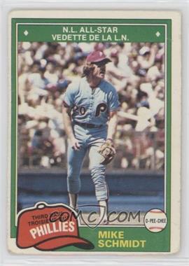 1981 O-Pee-Chee - [Base] - White Back #207 - Mike Schmidt [Poor to Fair]