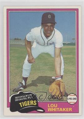 1981 O-Pee-Chee - [Base] - White Back #234 - Lou Whitaker