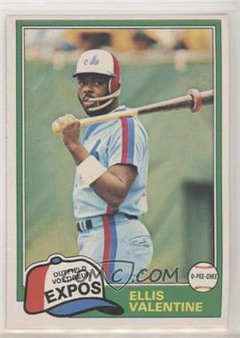 1981 O-Pee-Chee - [Base] - White Back #244 - Ellis Valentine