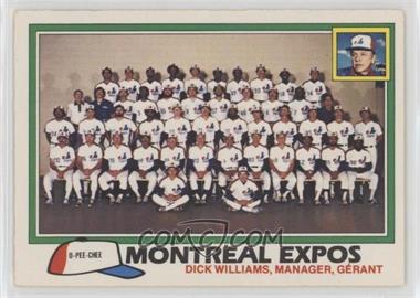 1981 O-Pee-Chee - [Base] - White Back #268 - Montreal Expos Team, Dick Williams