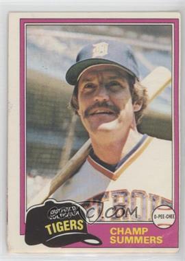 1981 O-Pee-Chee - [Base] - White Back #27 - Champ Summers [Poor to Fair]