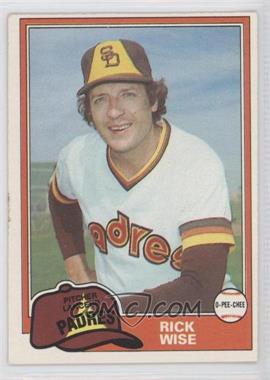 1981 O-Pee-Chee - [Base] - White Back #274 - Rick Wise