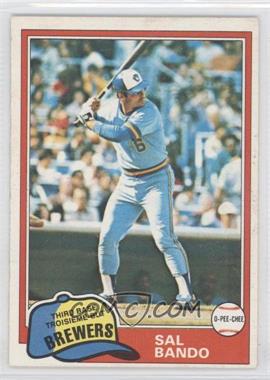 1981 O-Pee-Chee - [Base] - White Back #276 - Sal Bando