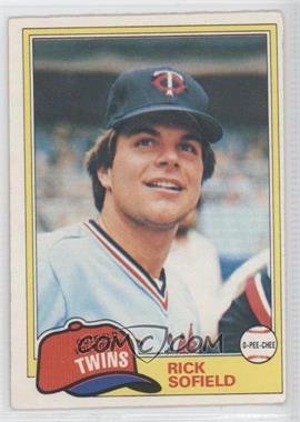 1981 O-Pee-Chee - [Base] - White Back #278 - Rick Sofield