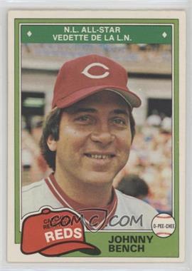 1981 O-Pee-Chee - [Base] - White Back #286 - Johnny Bench