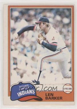 1981 O-Pee-Chee - [Base] - White Back #3 - Len Barker