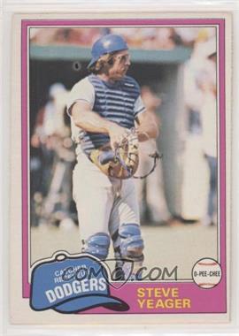 1981 O-Pee-Chee - [Base] - White Back #318 - Steve Yeager