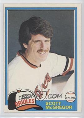 1981 O-Pee-Chee - [Base] - White Back #65 - Scott McGregor