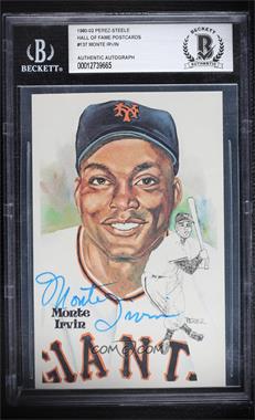 1981 Perez-Steele Hall of Fame Art Postcards - Fifth Series #137 - Monte Irvin /10000 [BAS BGS Authentic]