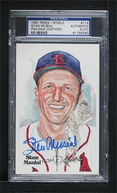 1981 Perez-Steele Hall of Fame Art Postcards - Fourth Series #114 - Stan Musial /10000 [PSA/DNA Encased]
