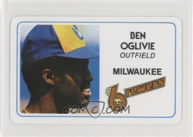 1981 Perma-Graphics/Topps Credit Cards - [Base] #030 - Ben Oglivie