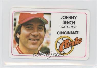 1981 Perma-Graphics/Topps Credit Cards - [Base] #125-001 - Johnny Bench