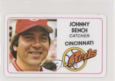 1981 Perma-Graphics/Topps Credit Cards - [Base] #125-001 - Johnny Bench