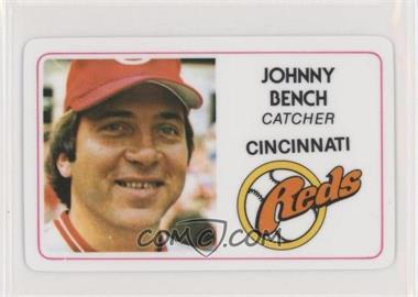 1981 Perma-Graphics/Topps Credit Cards - [Base] #125-001 - Johnny Bench