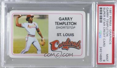 1981 Perma-Graphics/Topps Credit Cards - [Base] #125-010 - Garry Templeton [PSA 9 MINT]