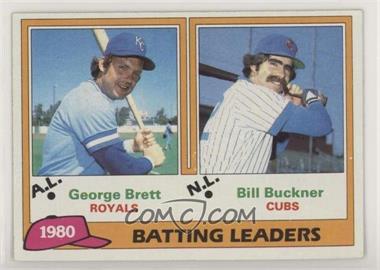 1981 Topps - [Base] #1 - League Leaders - George Brett, Bill Buckner