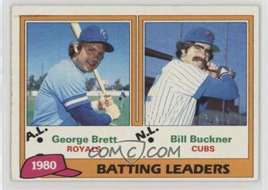 1981 Topps - [Base] #1 - League Leaders - George Brett, Bill Buckner [Noted]