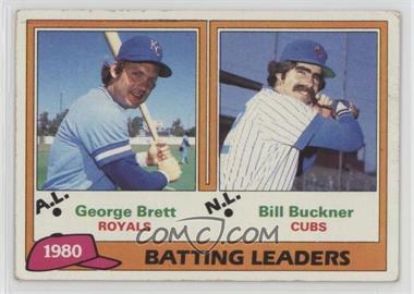 1981 Topps - [Base] #1 - League Leaders - George Brett, Bill Buckner [Noted]