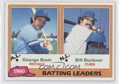 1981 Topps - [Base] #1 - League Leaders - George Brett, Bill Buckner