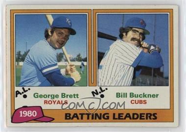 1981 Topps - [Base] #1 - League Leaders - George Brett, Bill Buckner