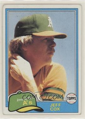 1981 Topps - [Base] #133 - Jeff Cox [Good to VG‑EX]