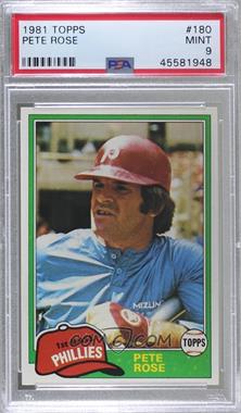 1981 Topps - [Base] #180 - Pete Rose [PSA 9 MINT]