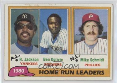 1981 Topps - [Base] #2 - League Leaders - Reggie Jackson, Ben Oglivie, Mike Schmidt [Good to VG‑EX]