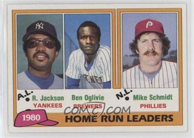 1981 Topps - [Base] #2 - League Leaders - Reggie Jackson, Ben Oglivie, Mike Schmidt