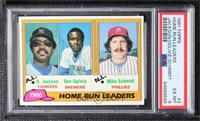 League Leaders - Reggie Jackson, Ben Oglivie, Mike Schmidt [PSA 6 EX&…