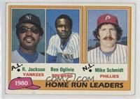 League Leaders - Reggie Jackson, Ben Oglivie, Mike Schmidt [EX to NM]