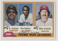 League Leaders - Reggie Jackson, Ben Oglivie, Mike Schmidt