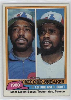 1981 Topps - [Base] #204 - Record Breaker - Ron LeFlore, Rodney Scott [EX to NM]