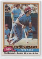 Record Breaker - Pete Rose (Mike Schmidt in Background)