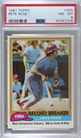 Record Breaker - Pete Rose (Mike Schmidt in Background) [PSA 8 NMR…