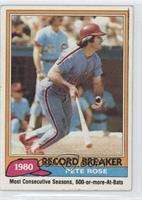 Record Breaker - Pete Rose (Mike Schmidt in Background)