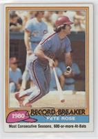 Record Breaker - Pete Rose (Mike Schmidt in Background) [Good to VG&#…